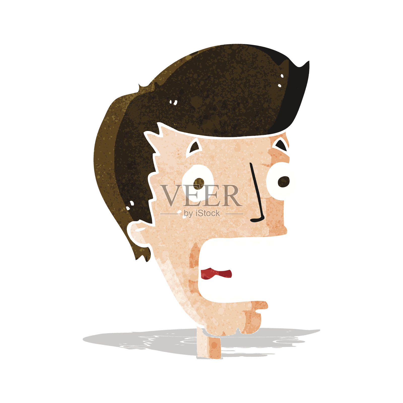 卡通害怕男人插画图片素材