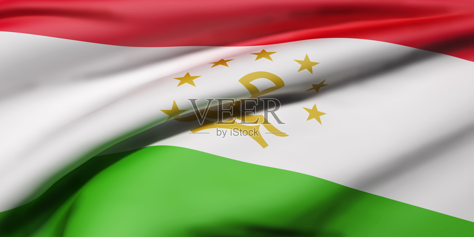 塔吉克斯坦共和国国旗照片摄影图片