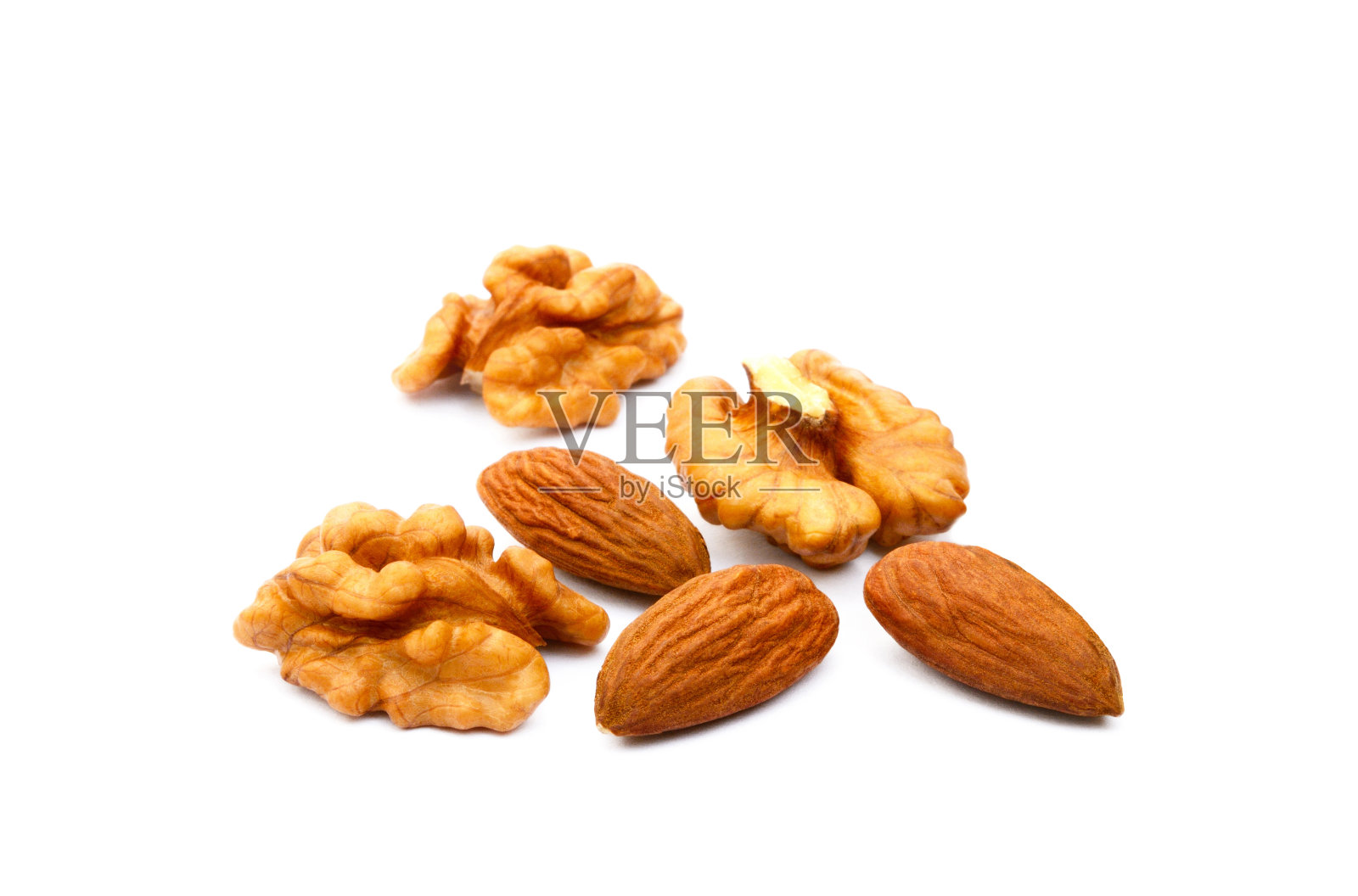 杏仁和核桃照片摄影图片