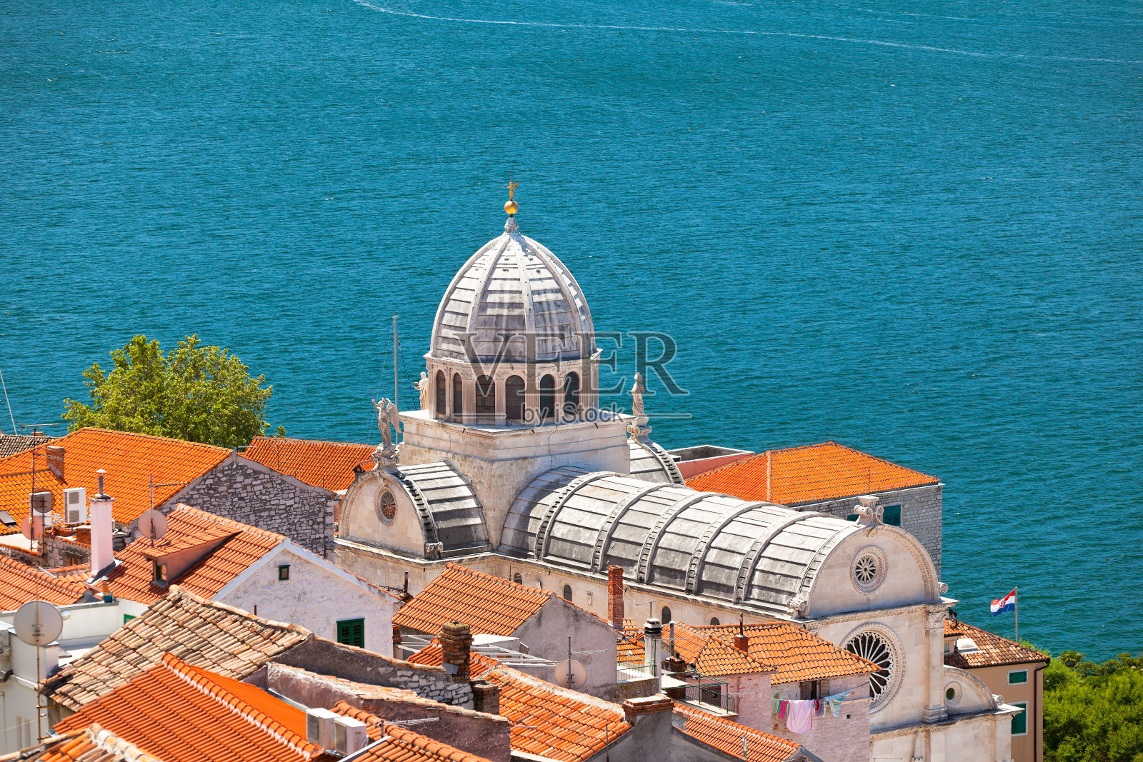 克罗地亚西贝尼克的圣詹姆斯大教堂照片摄影图片