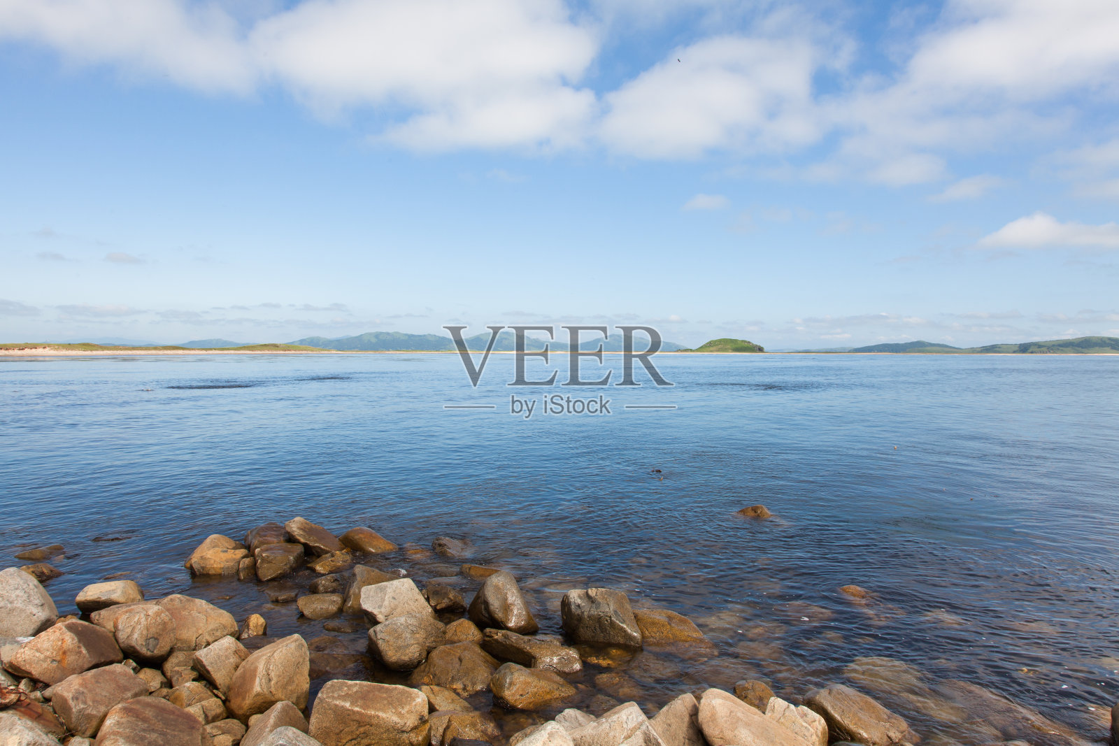 河漫滩草甸原址春季候鸟迁徙。广角。照片摄影图片