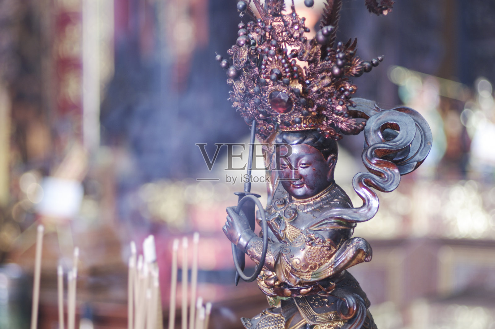 中国道教寺庙中的神像照片摄影图片