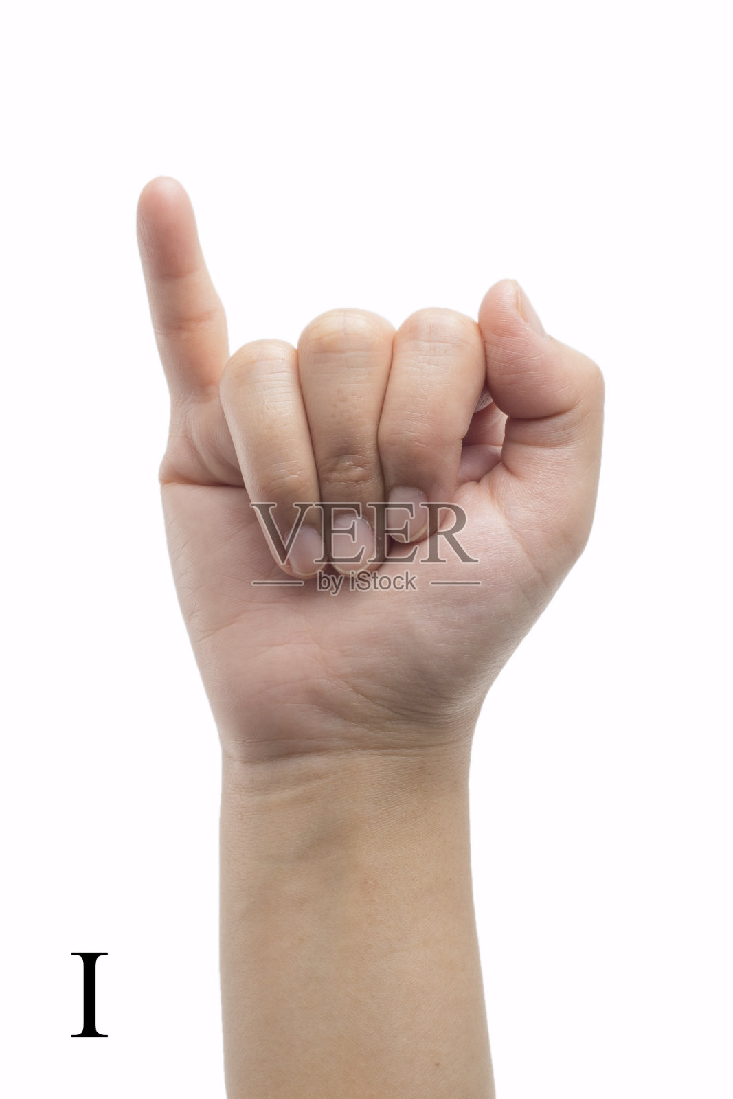 手势语字母表孤立在白色照片摄影图片