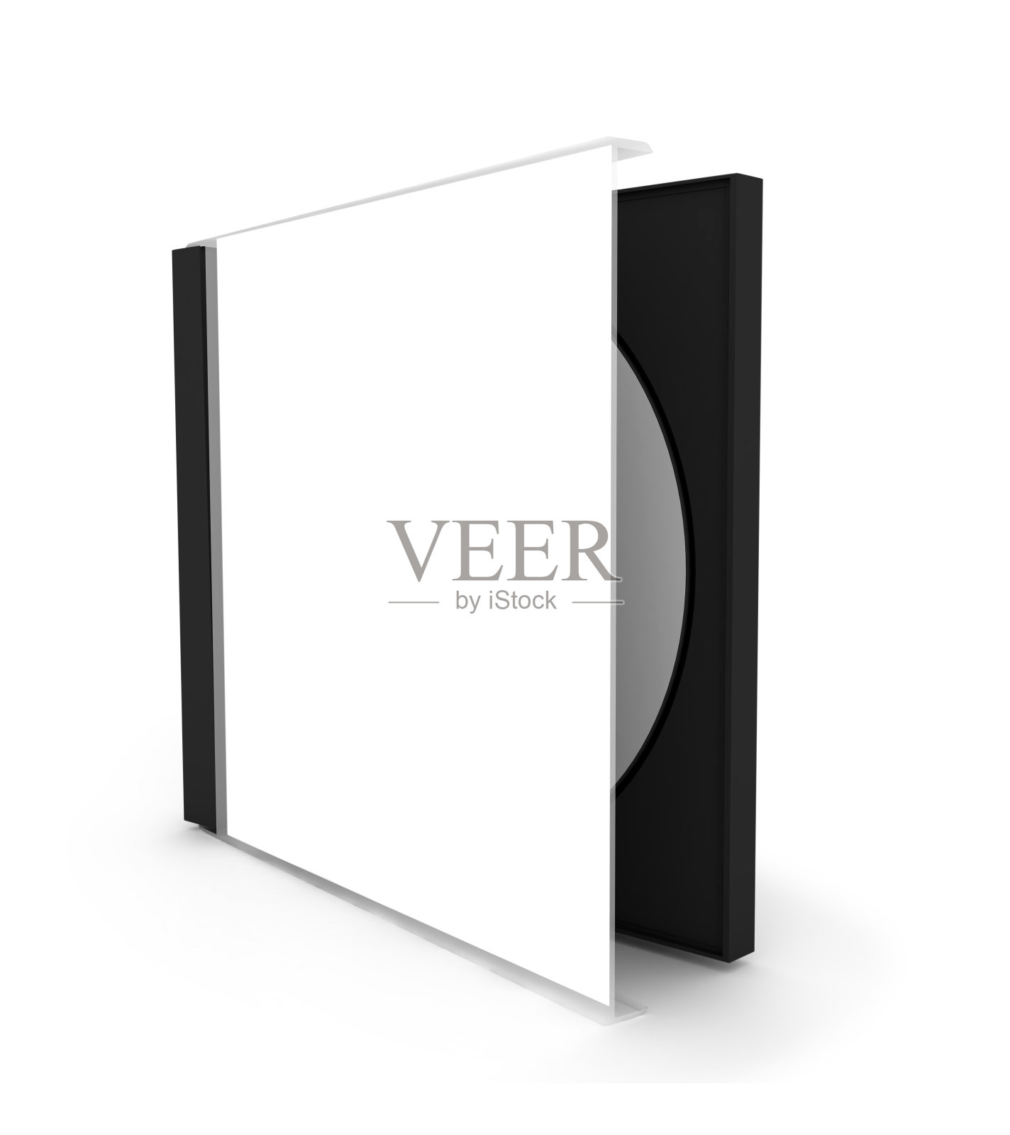 CD盒与光盘在白色背景照片摄影图片