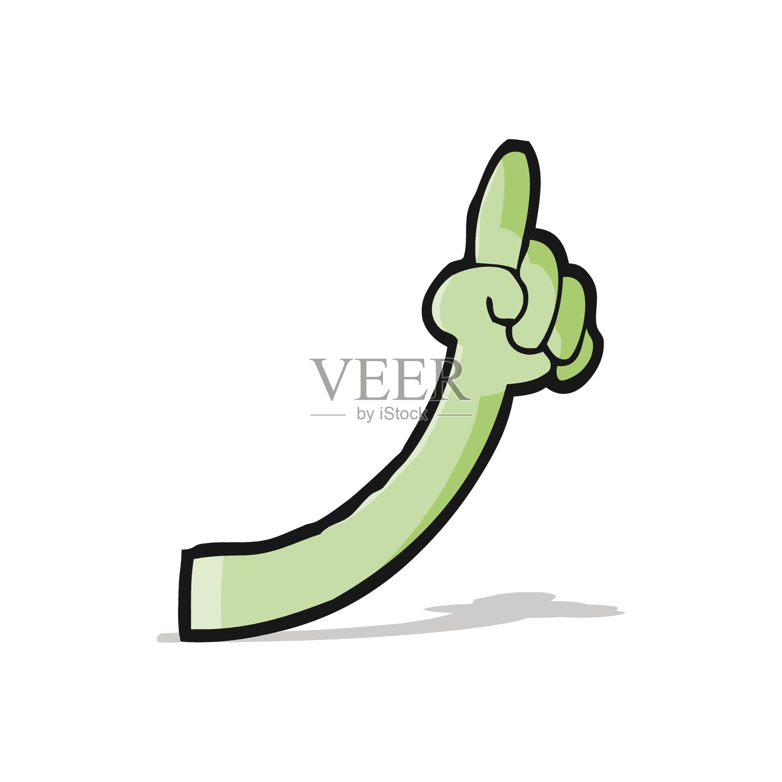 卡通怪物的手臂插画图片素材