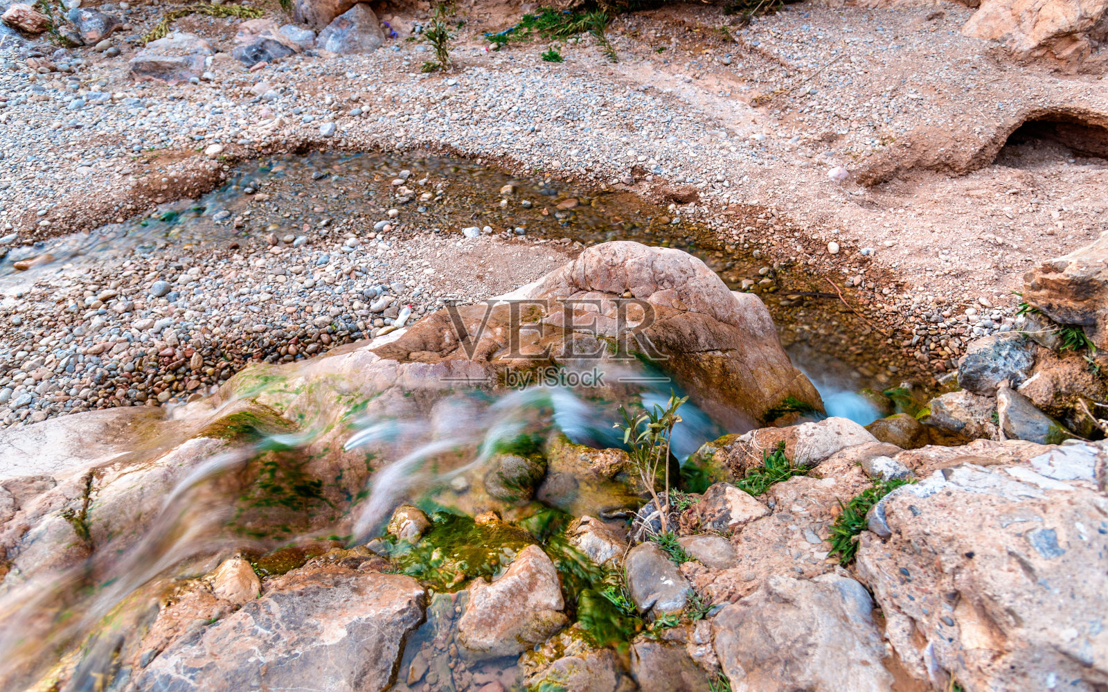 瀑布在Ait ibrin在Dades峡谷峡谷,摩洛哥照片摄影图片