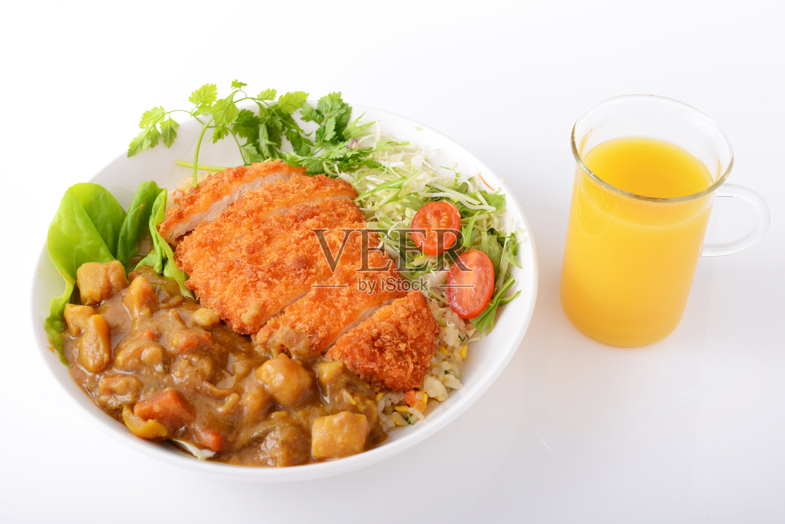 咖喱猪排照片摄影图片