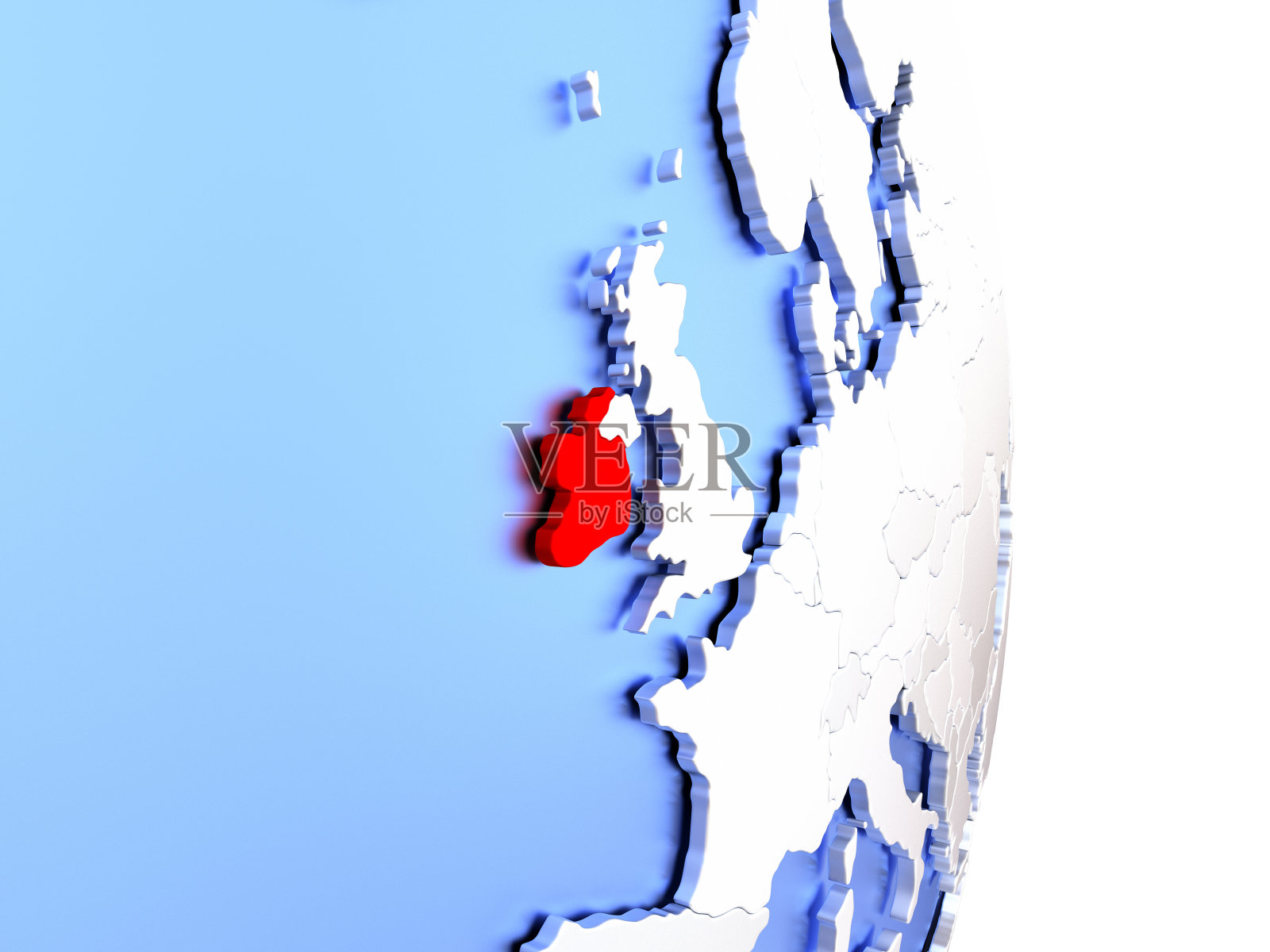 爱尔兰在优雅的现代3D球照片摄影图片