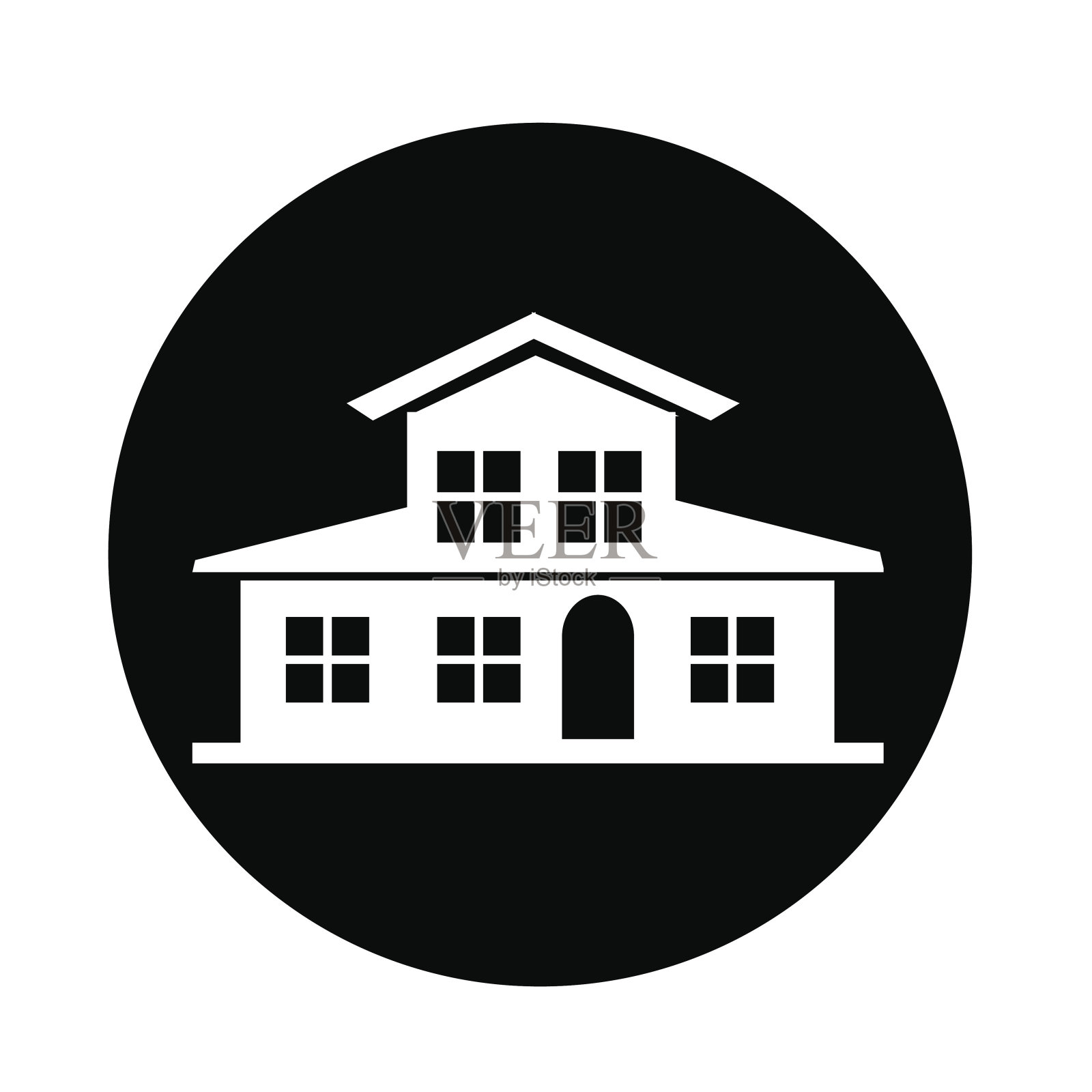 乡间别墅的图标插画图片素材