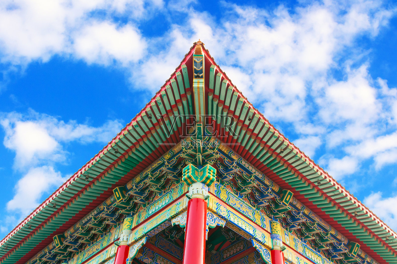 中式传统屋顶照片摄影图片