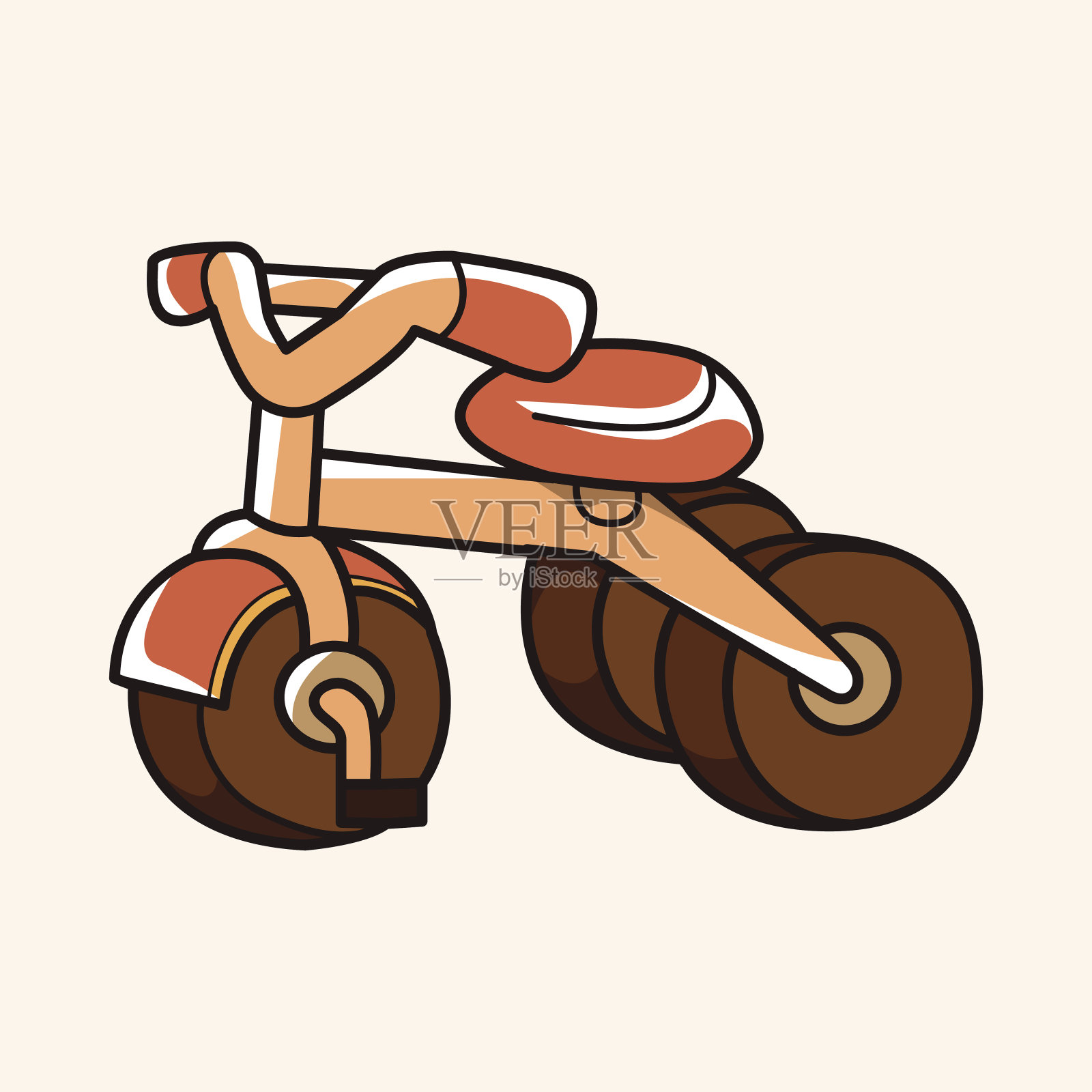 交通自行车主题元素向量,eps插画图片素材