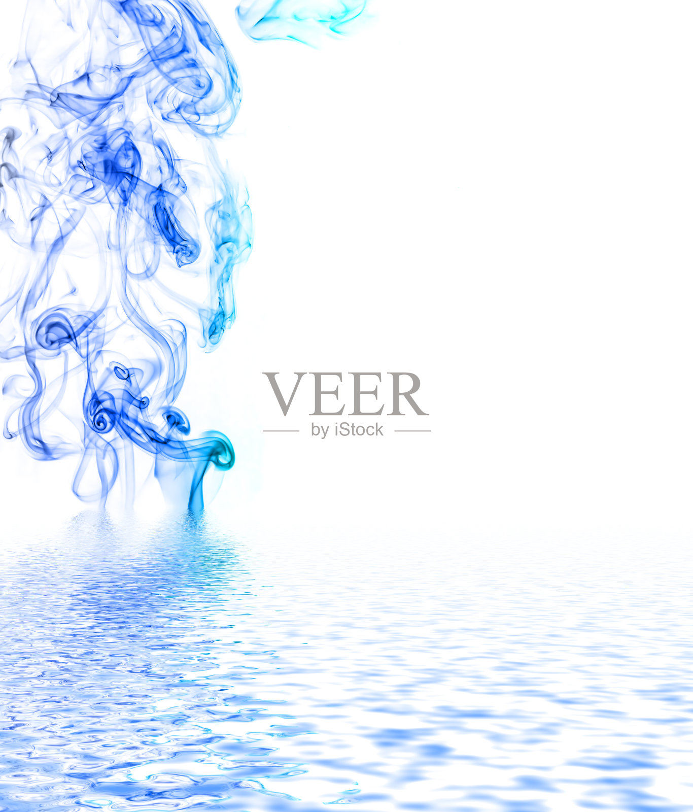 抽象的蓝色烟雾背景。照片摄影图片