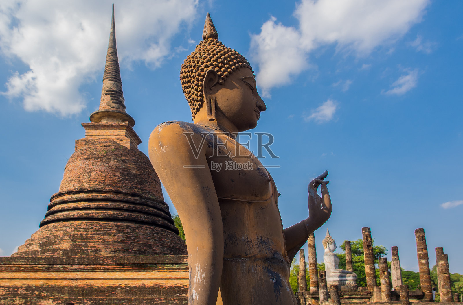 泰国素可泰的佛像照片摄影图片