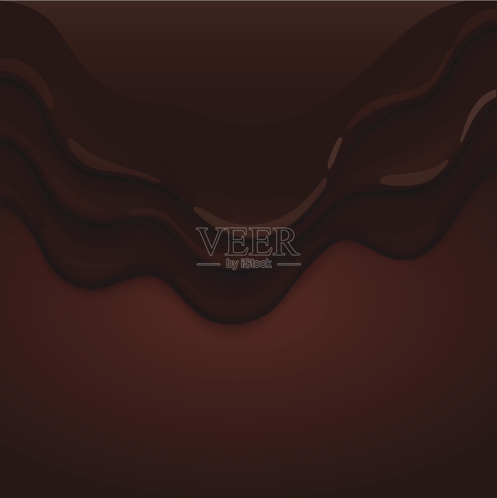 巧克力在棕色的背景上流淌插画图片素材