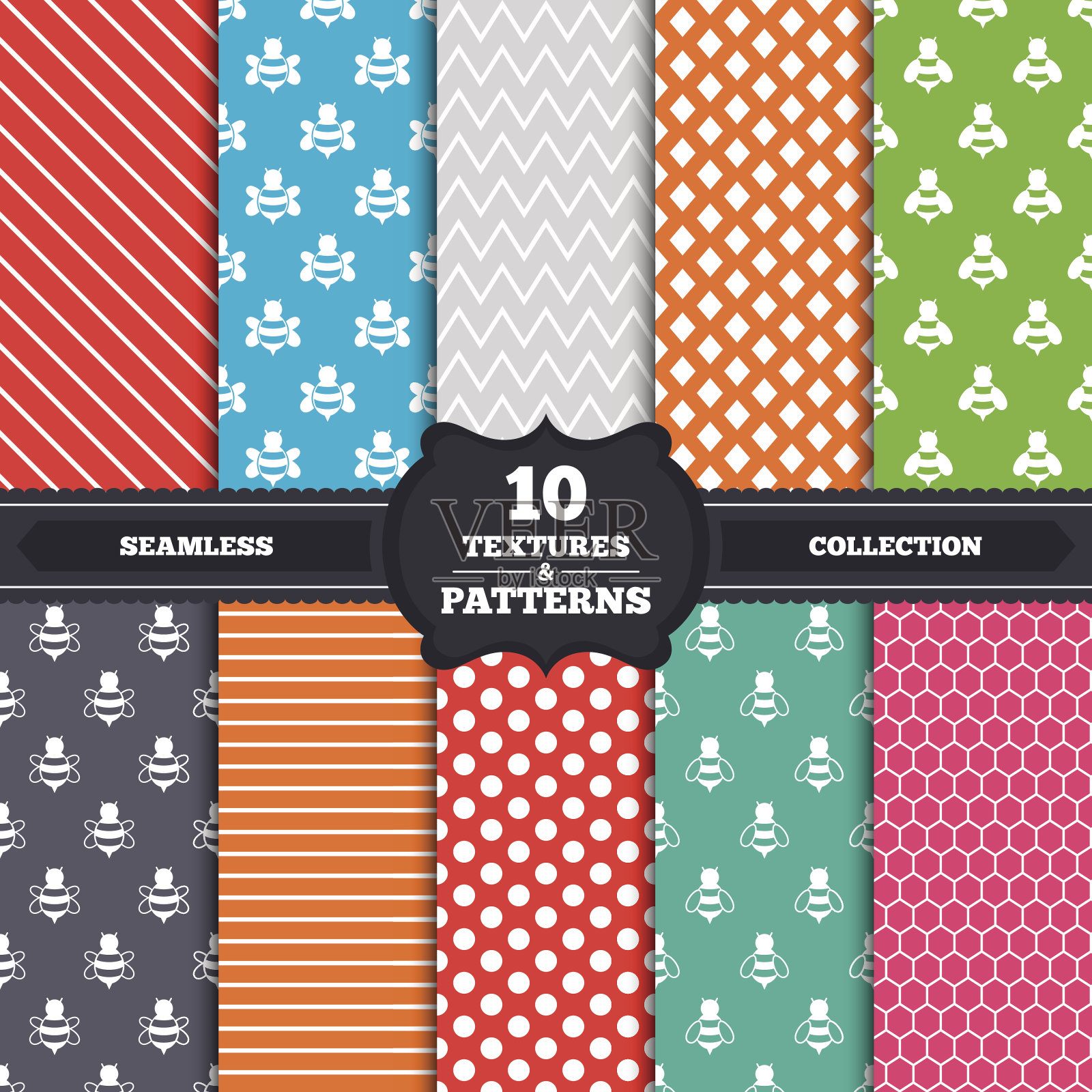 蜜蜂图标。大黄蜂的符号插画图片素材