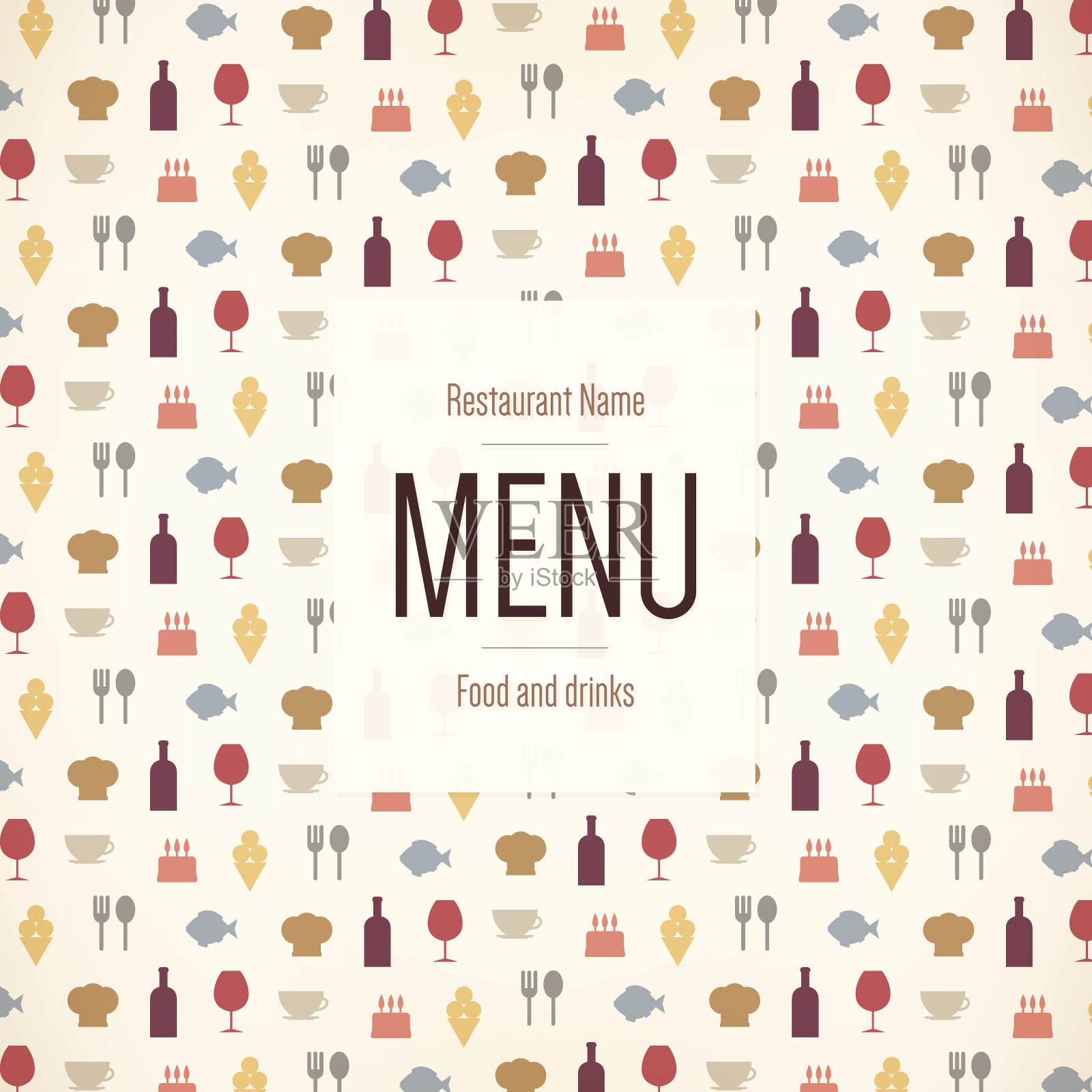 餐厅的菜单设计插画图片素材