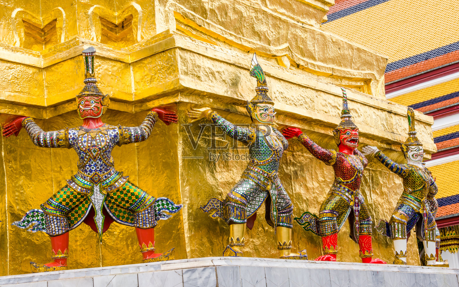 玉佛寺,翡翠佛寺,曼谷,泰国。照片摄影图片