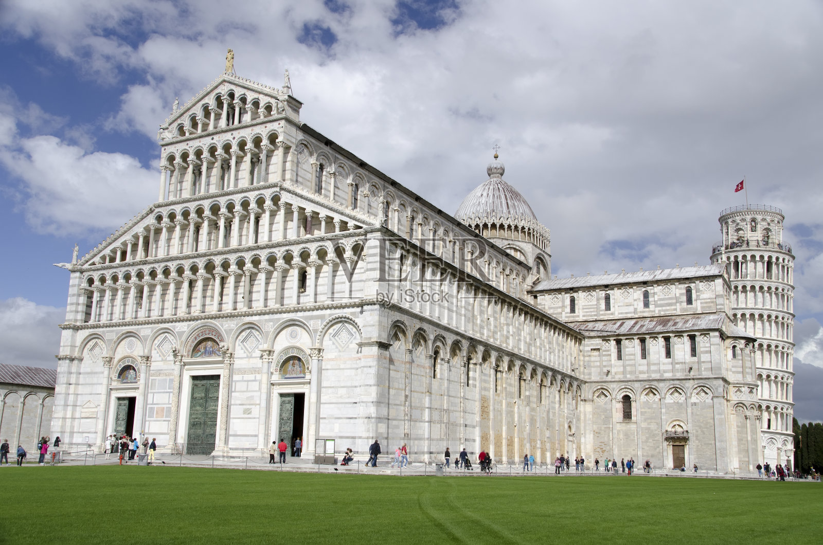 大教堂和比萨斜塔照片摄影图片