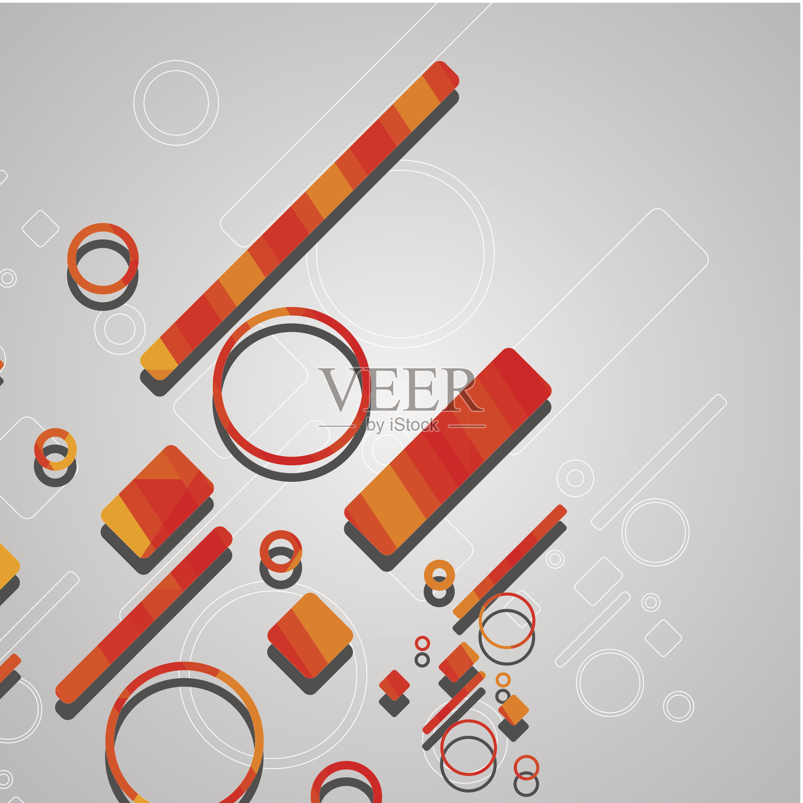 彩色抽象圆背景插画图片素材