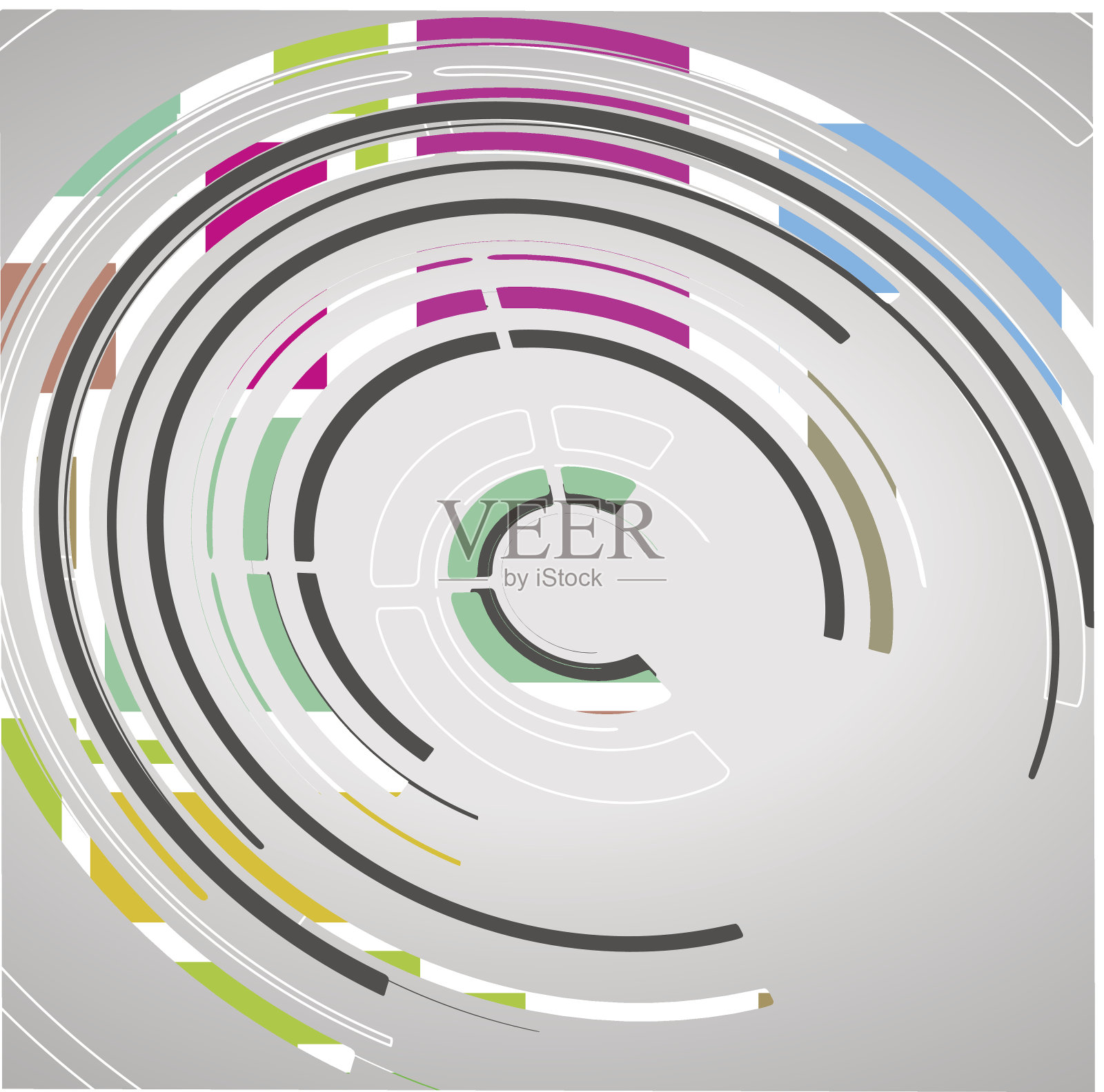 抽象技术圈背景插画图片素材