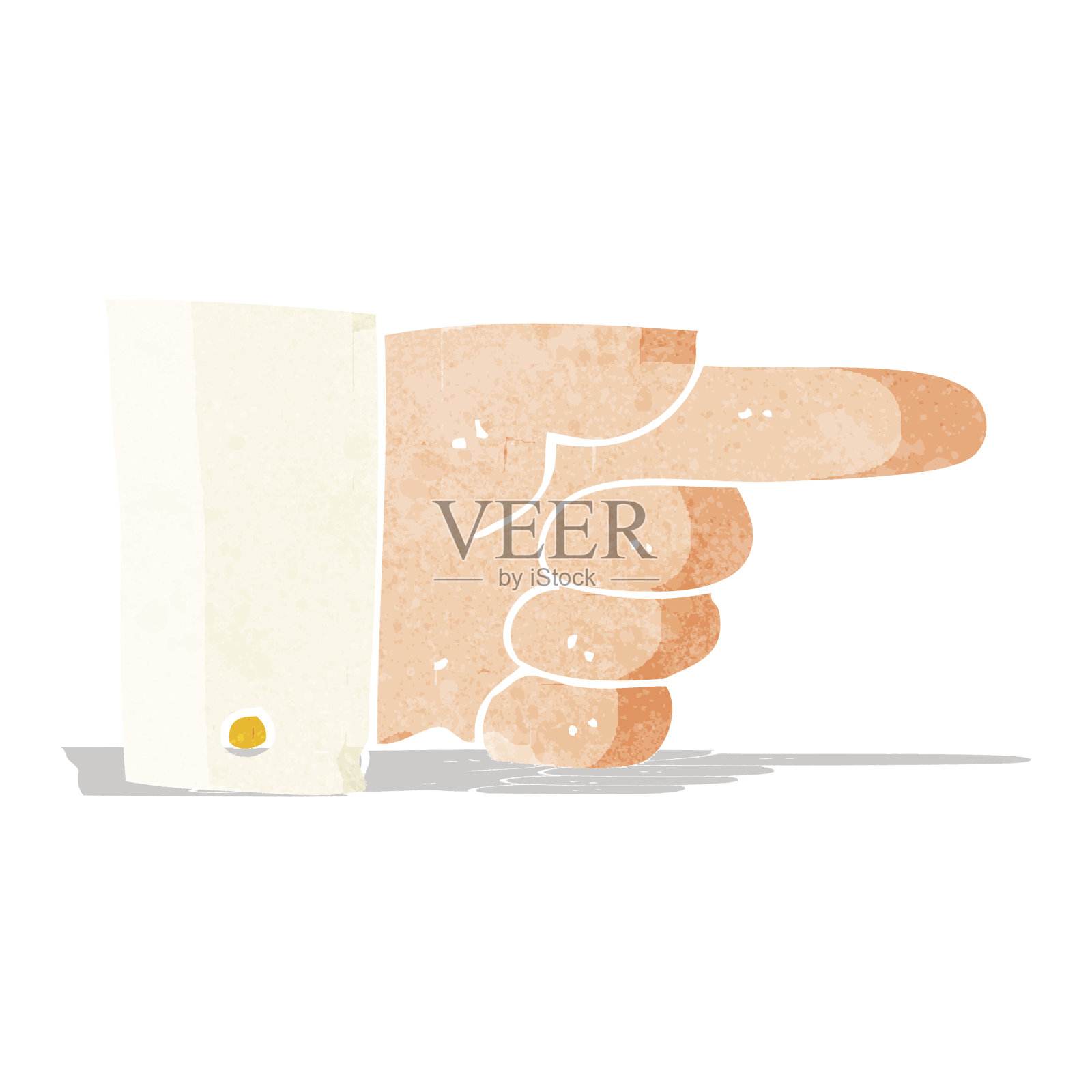 卡通指向手插画图片素材