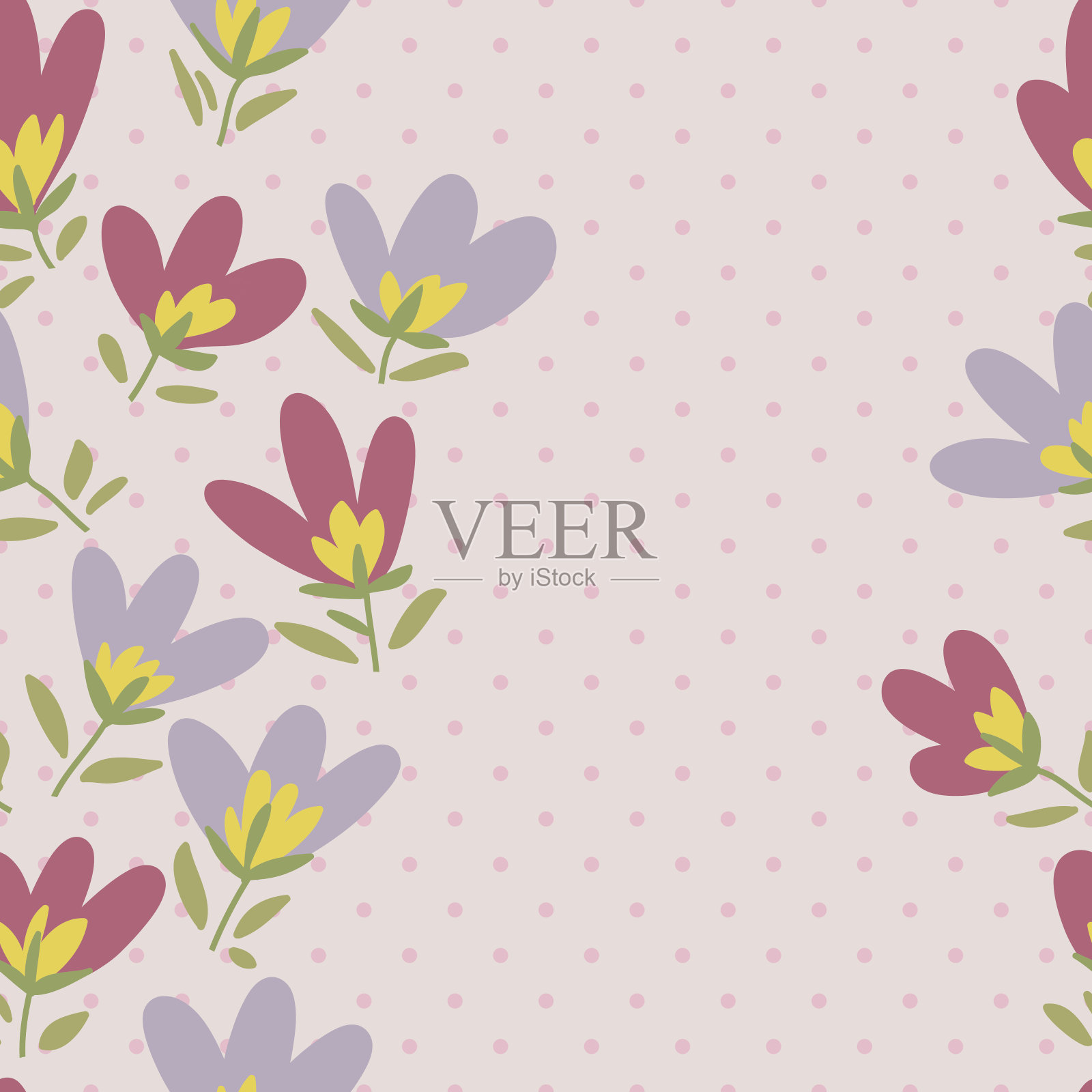 花朵图案。弹簧矢量手绘涂鸦插画图片素材