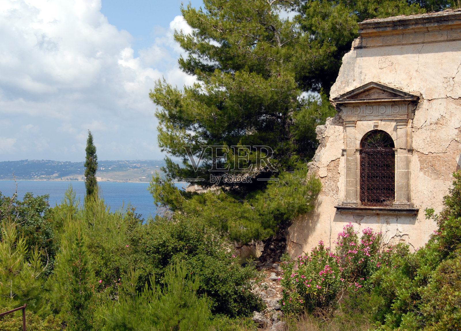 海岸废墟,Kefalonia,希腊照片摄影图片