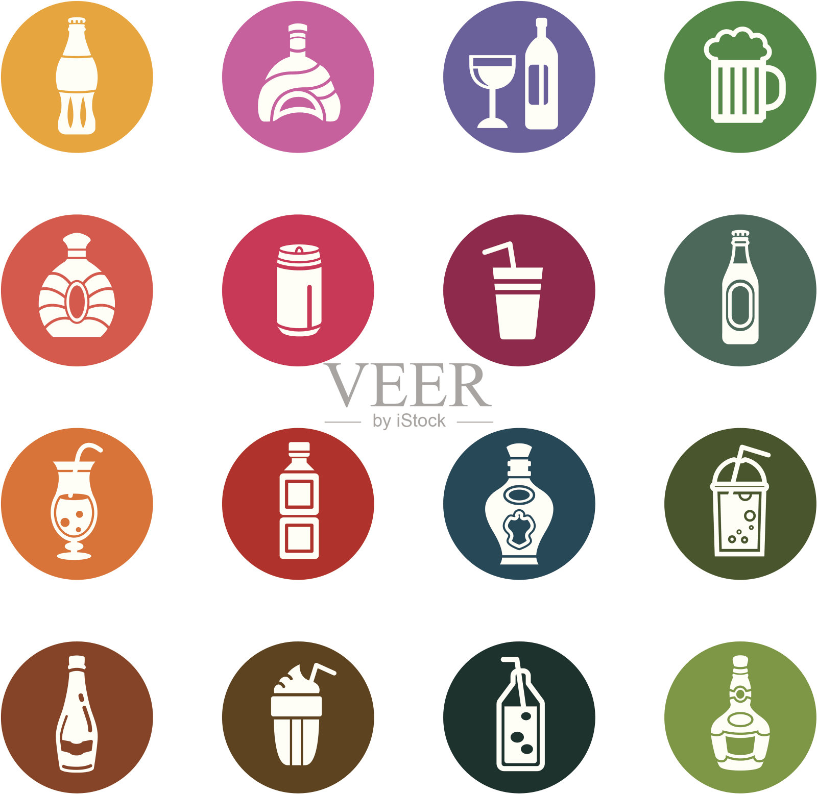 饮料颜色图标图标素材