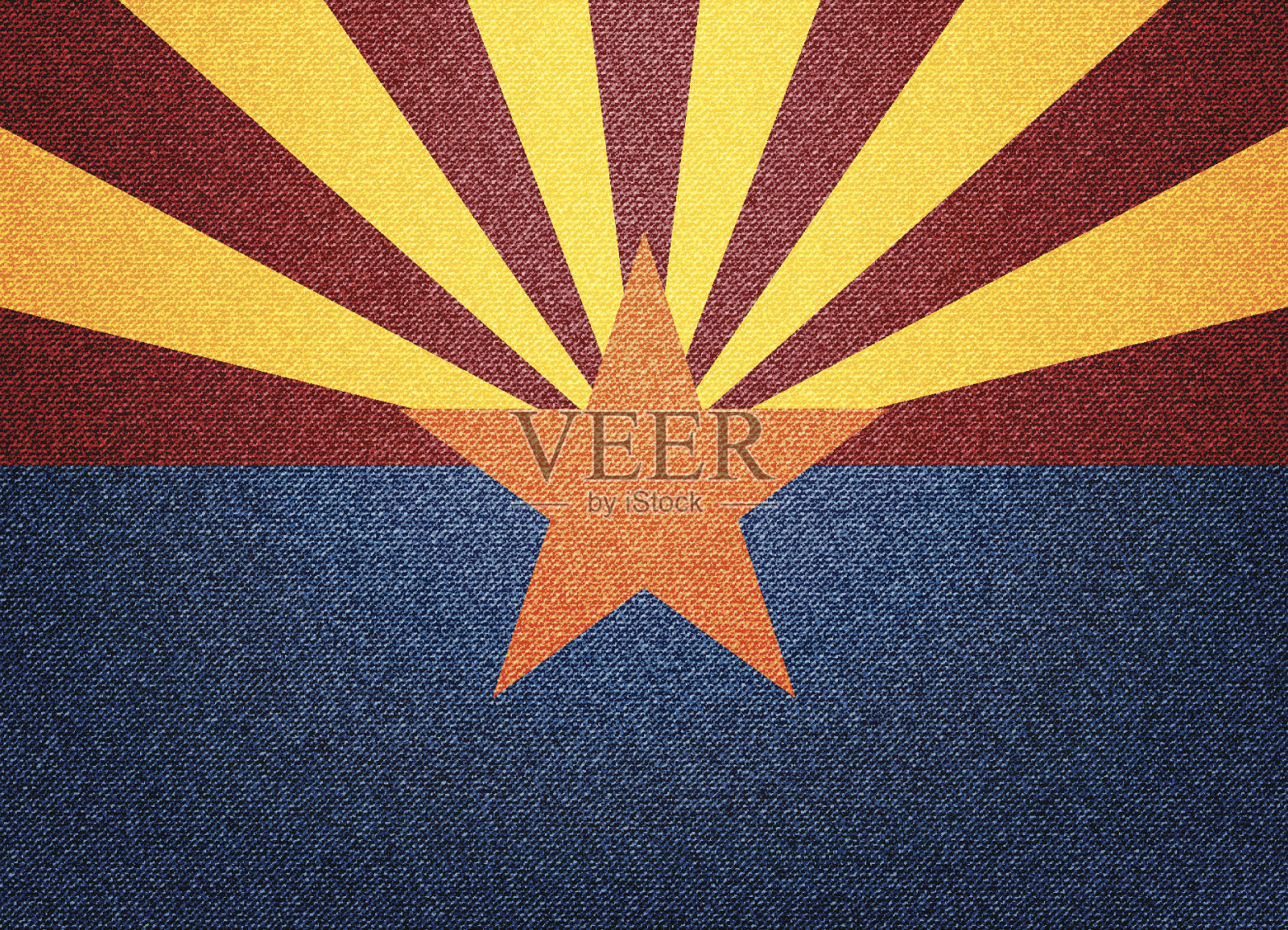 牛仔亚利桑那州旗插画图片素材