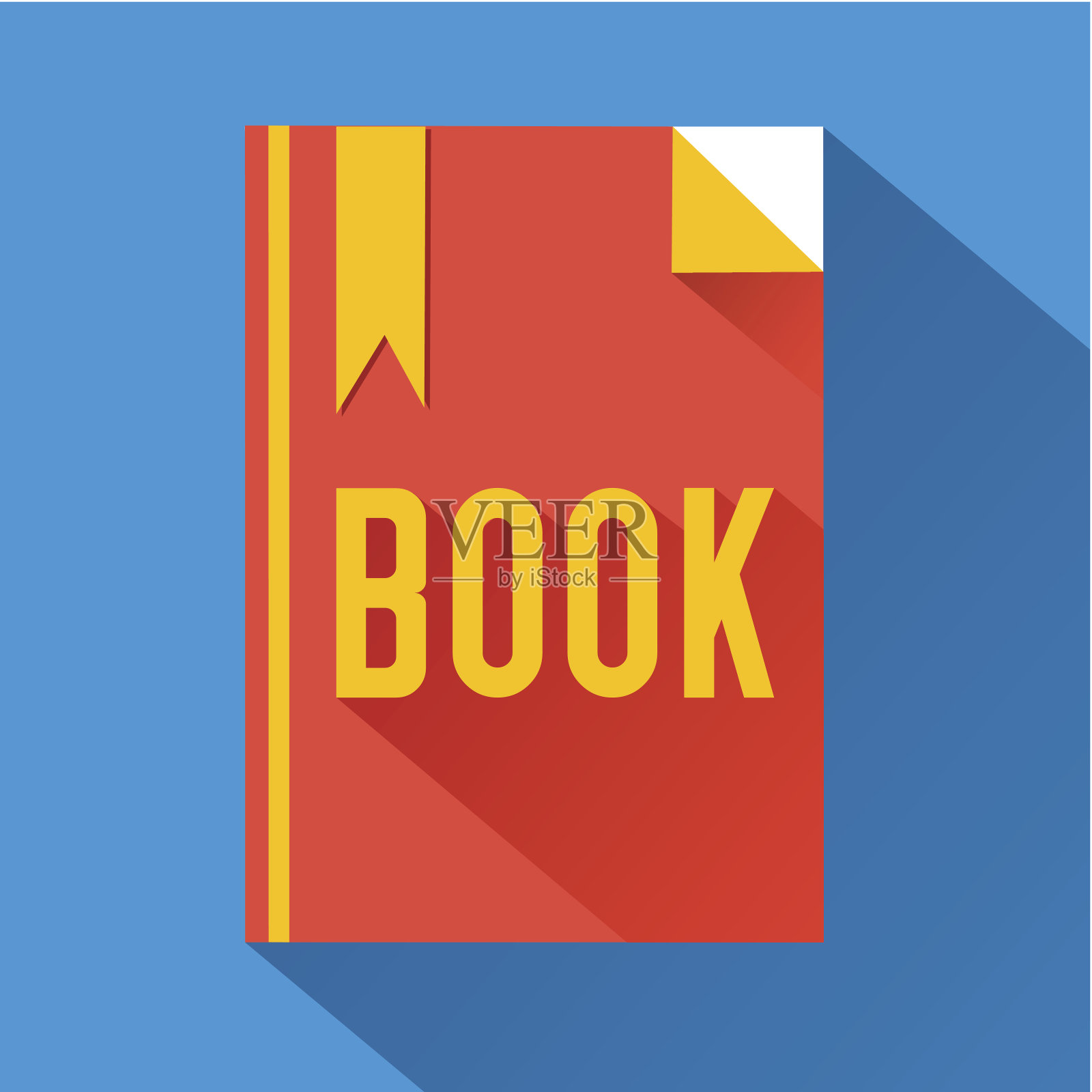 书中的平面设计图标概念插画图片素材