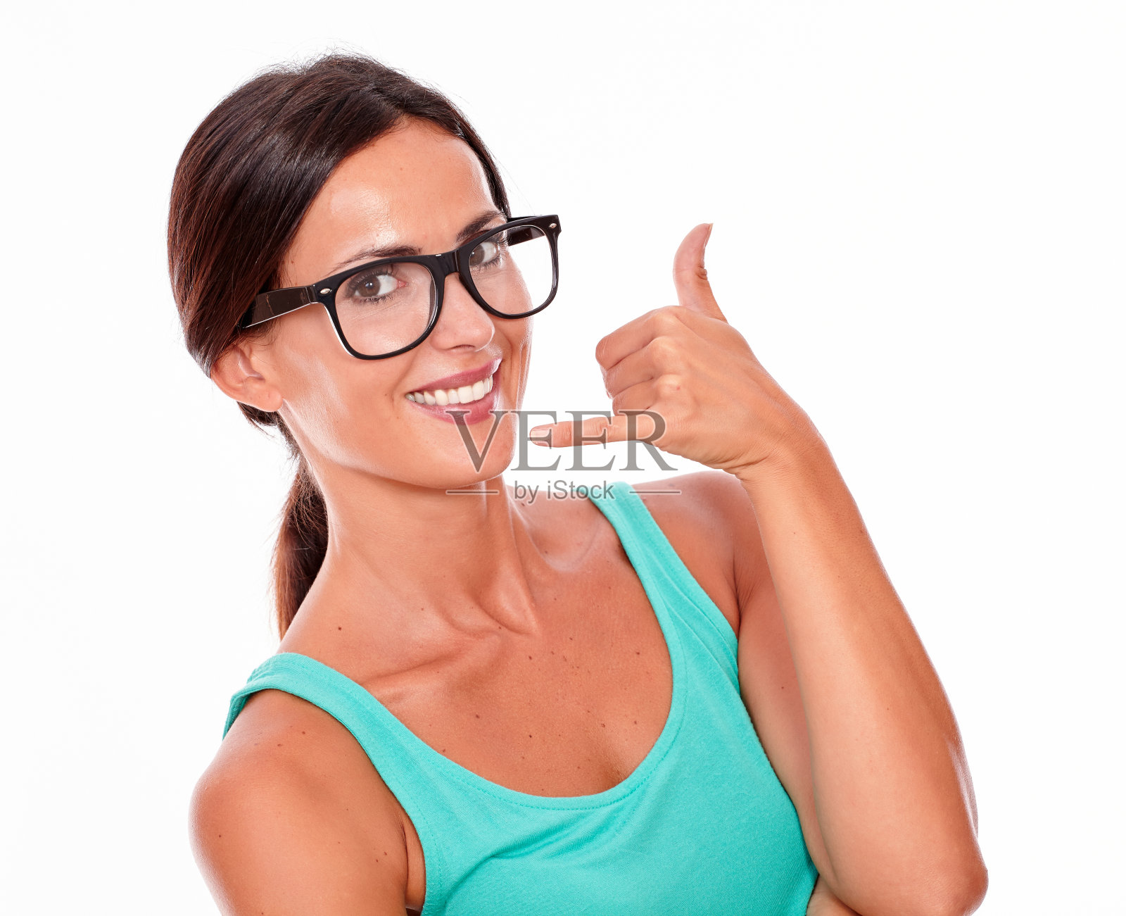 打电话的女人照片摄影图片