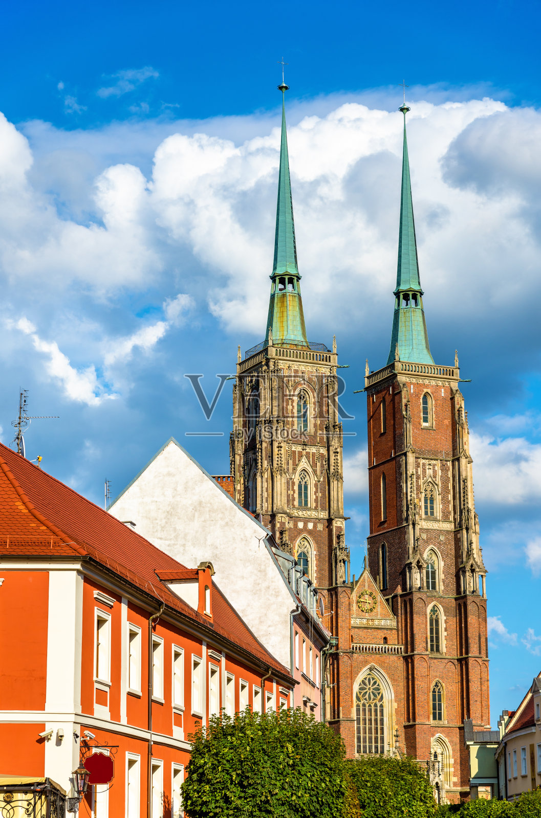 波兰弗罗茨瓦夫的圣约翰浸礼会大教堂照片摄影图片