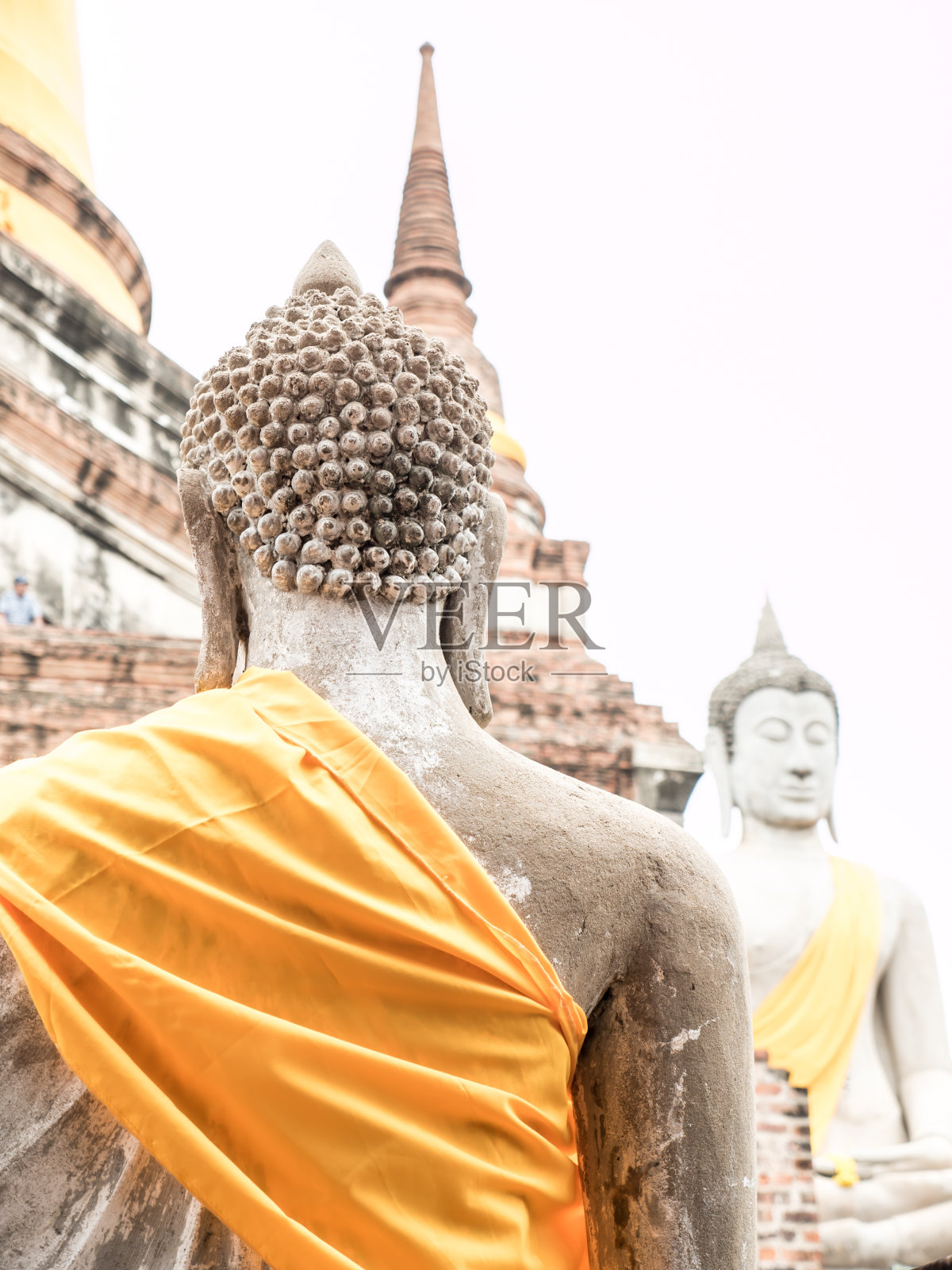 Yai Chai Mongkol寺的佛像照片摄影图片