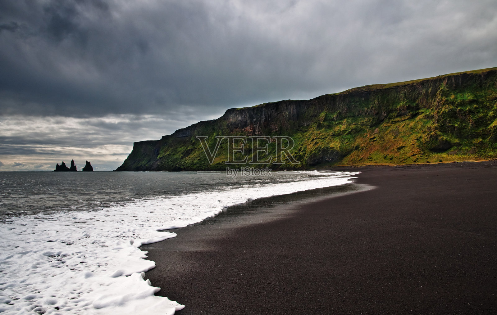 黑沙滩照片摄影图片