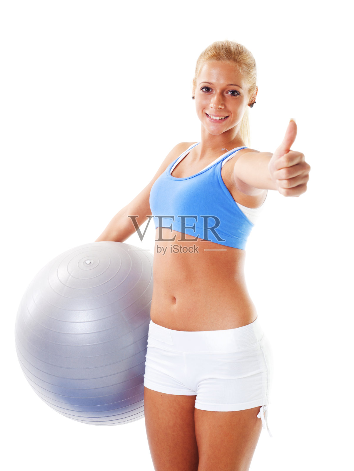 普拉提训练的成功女孩照片摄影图片