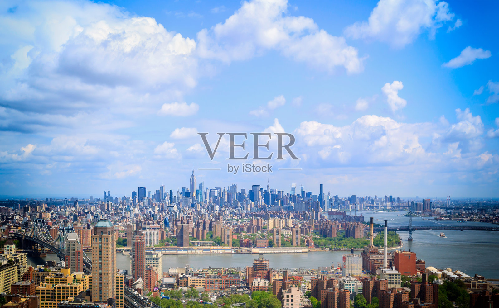 曼哈顿的天际线照片摄影图片