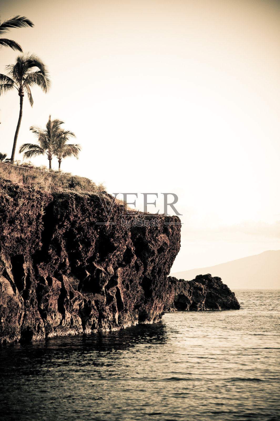 毛伊岛复古-黑岩照片摄影图片