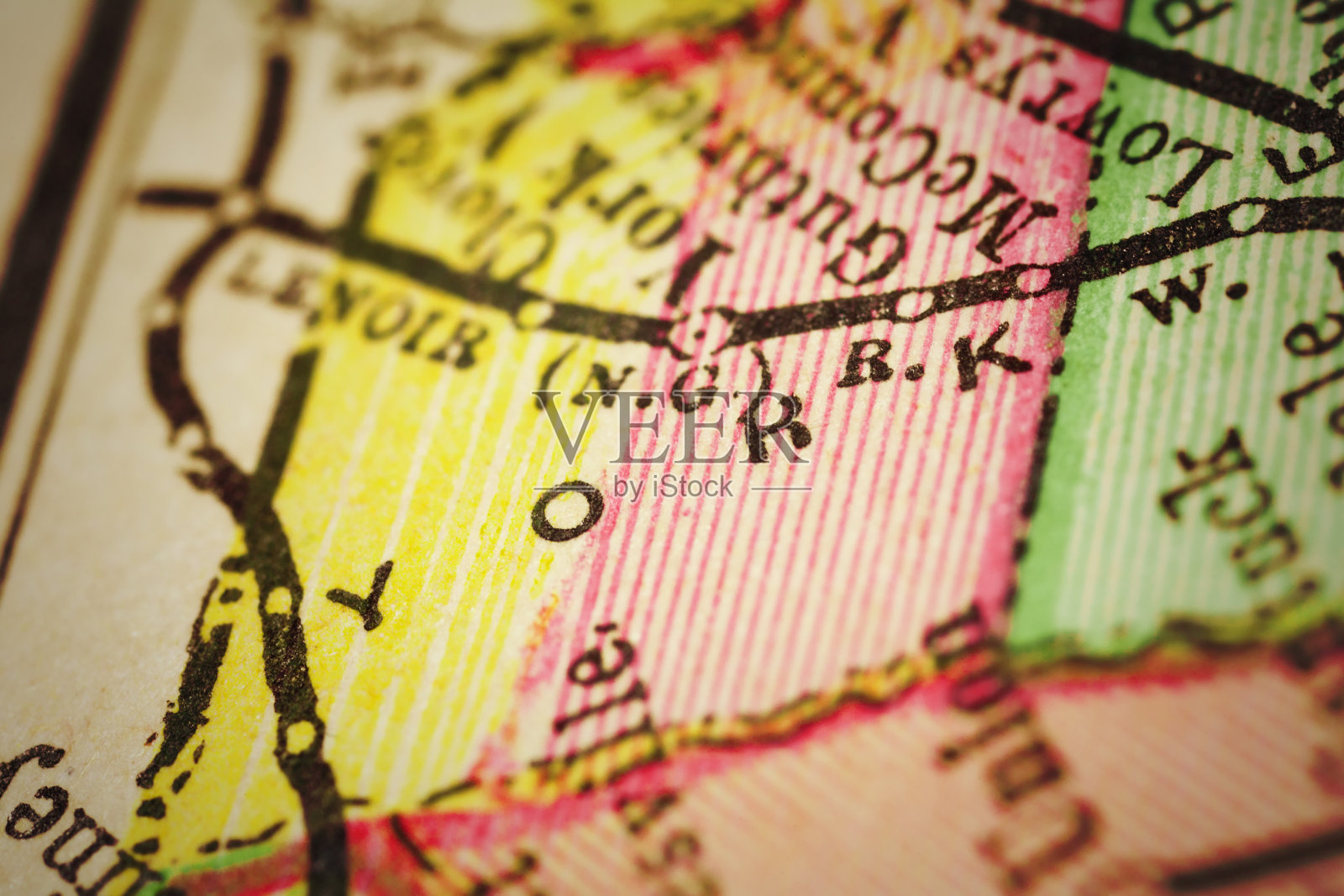 约克南卡罗来纳县地图照片摄影图片