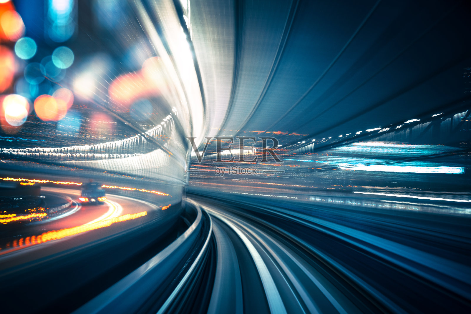 通过隧道的速度运动照片摄影图片