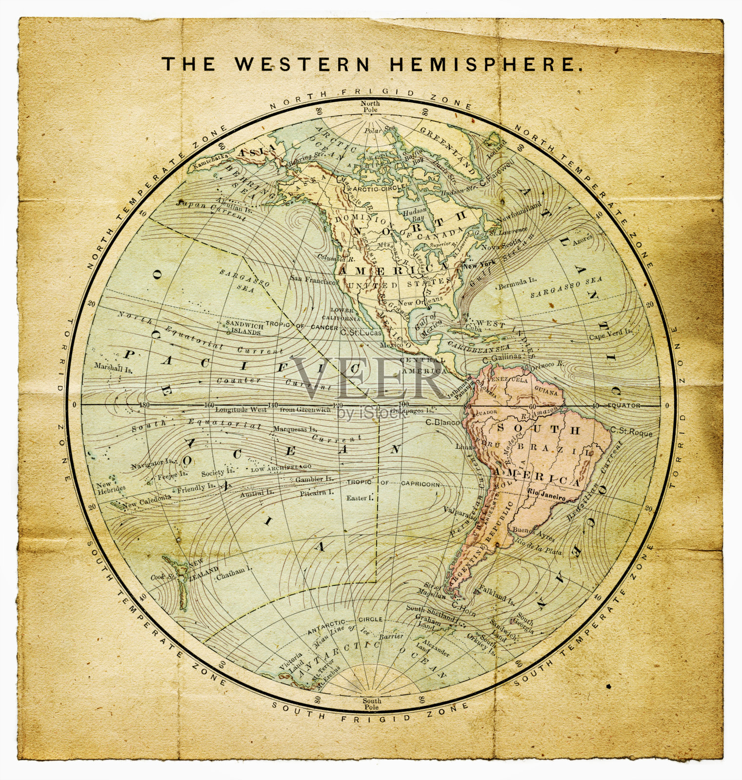 西半球插画图片素材