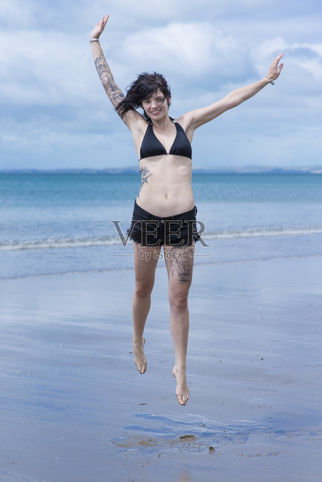 跳高照片摄影图片