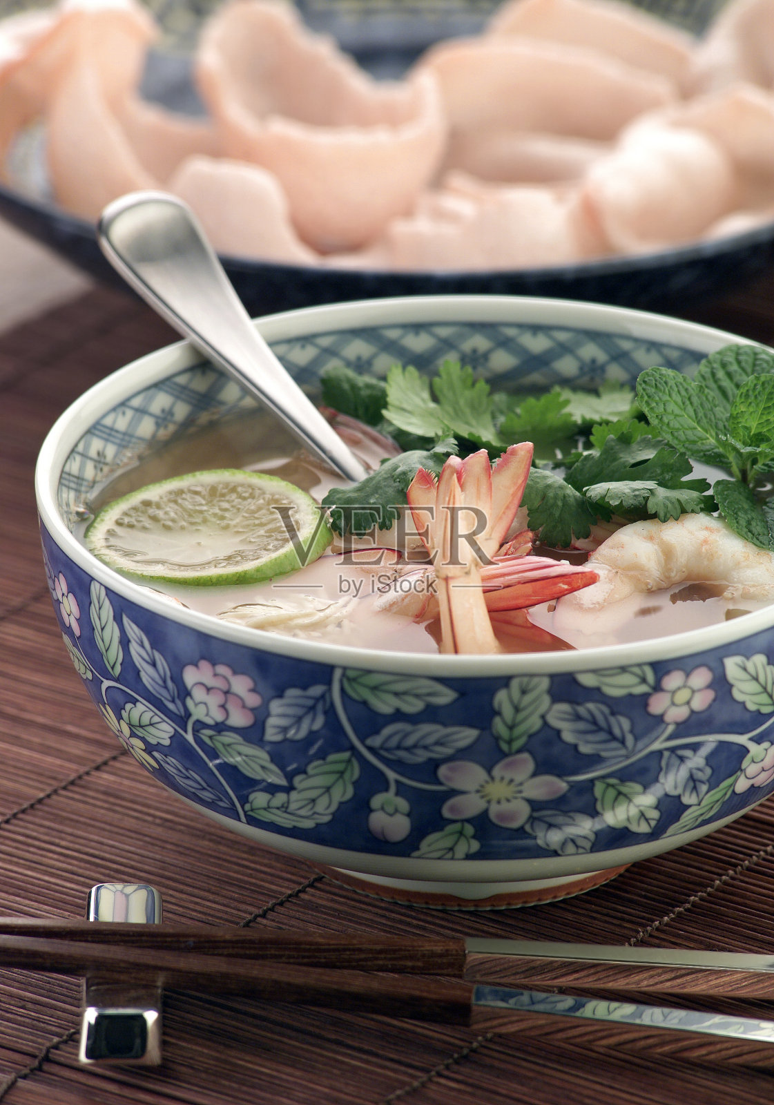 虾汤照片摄影图片