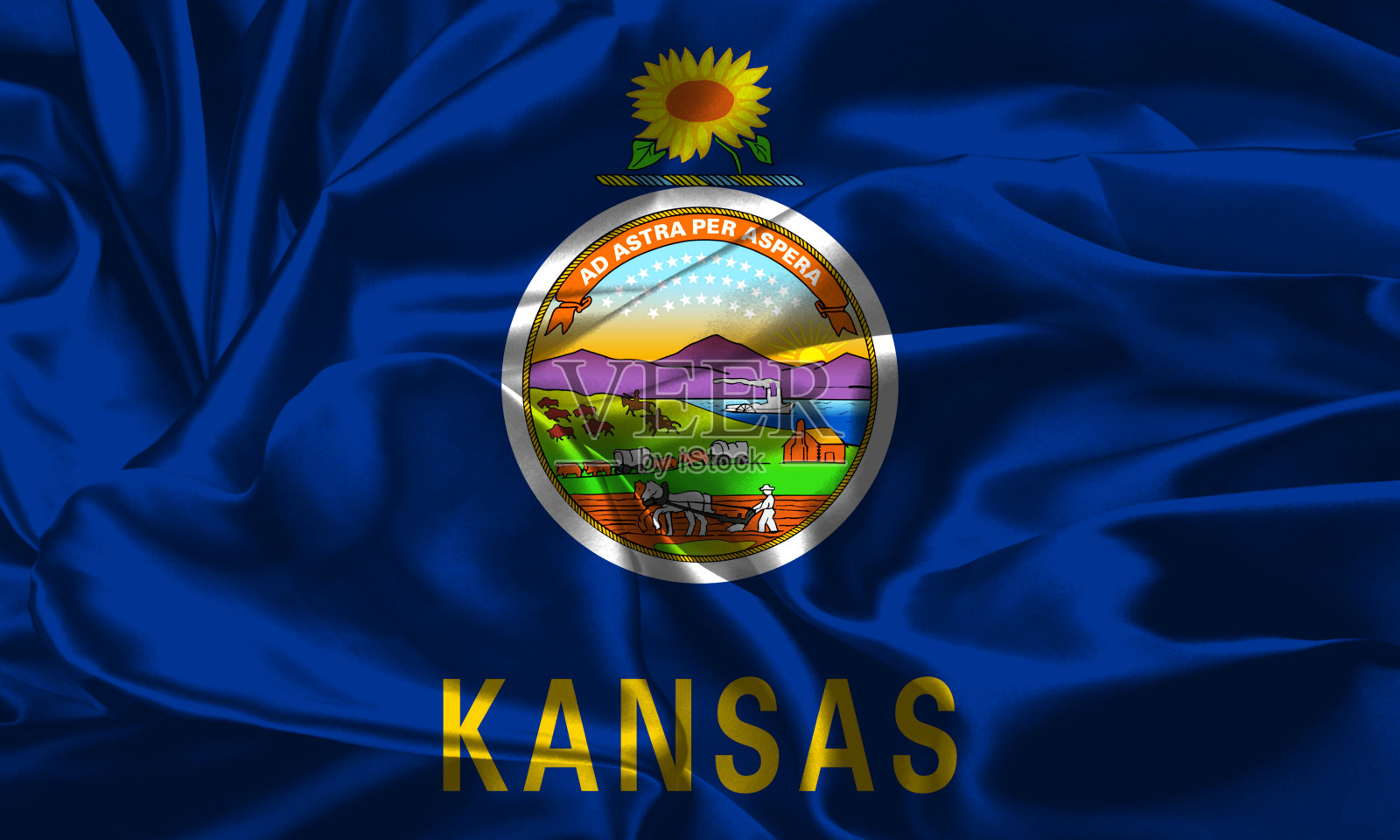 美国堪萨斯旗照片摄影图片