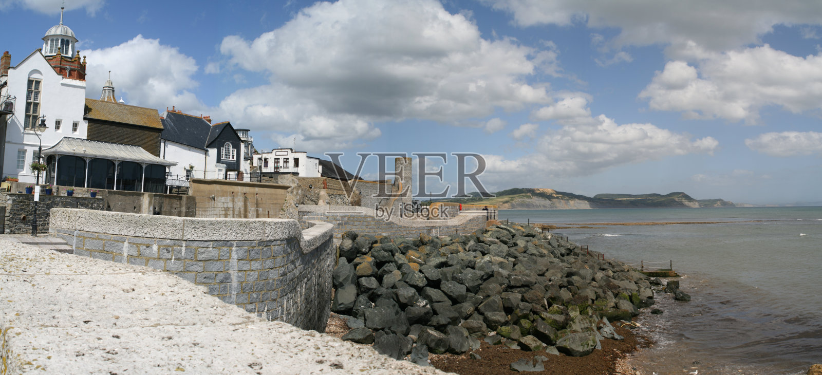 莱姆里吉斯和南多塞特海岸线照片摄影图片