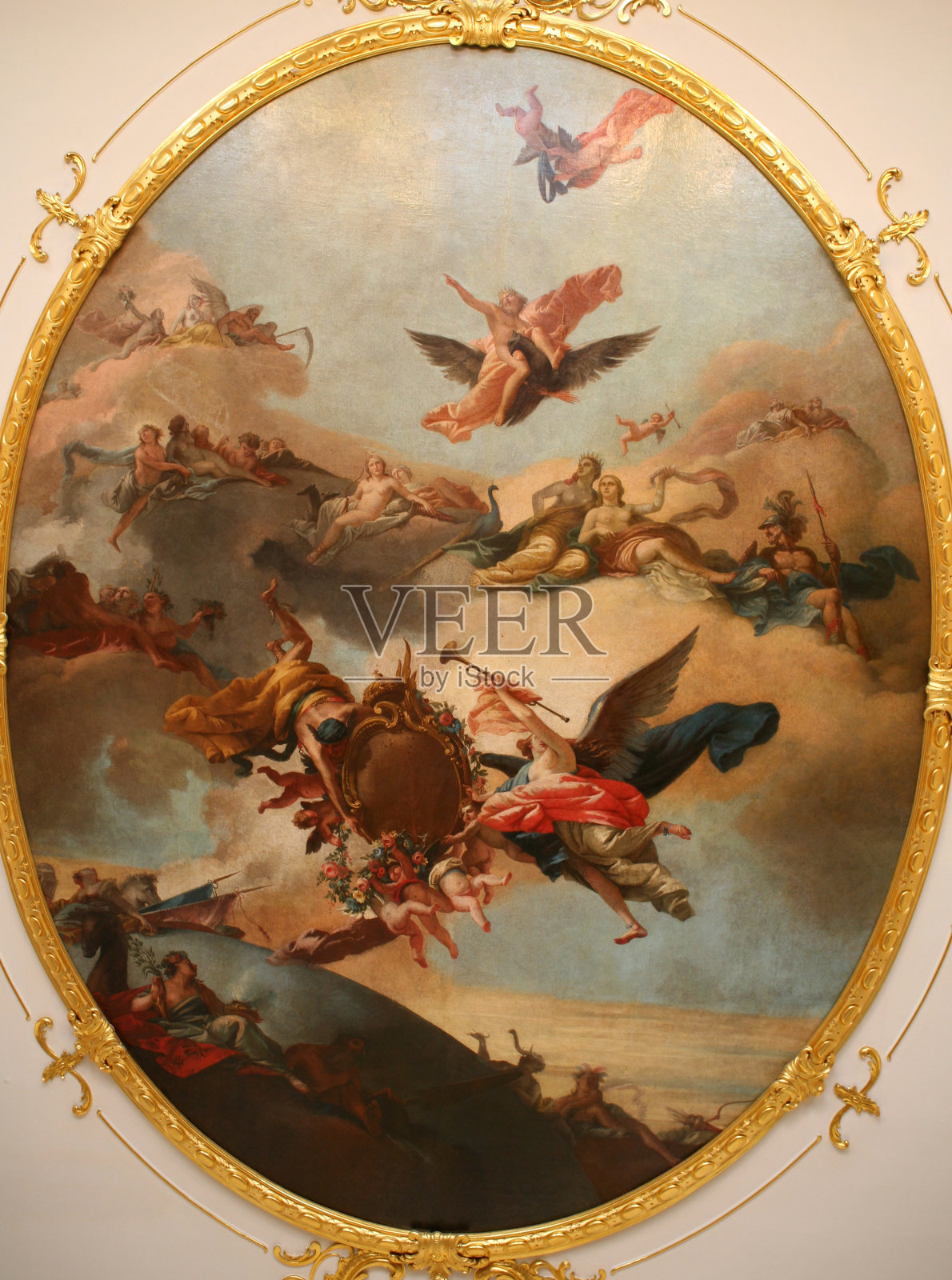 俄罗斯普希金,凯瑟琳宫的艺术特写照片摄影图片