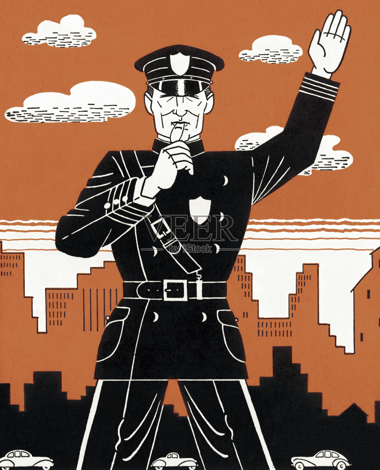 警察插画图片素材