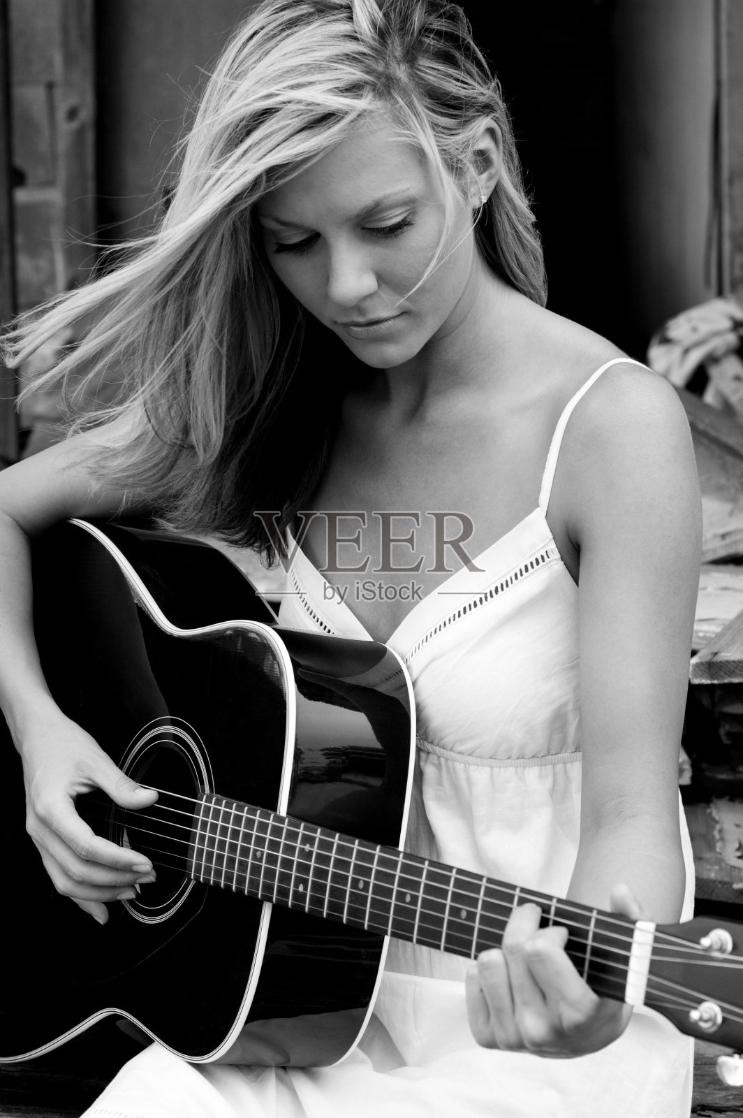 黑白肖像照片摄影图片