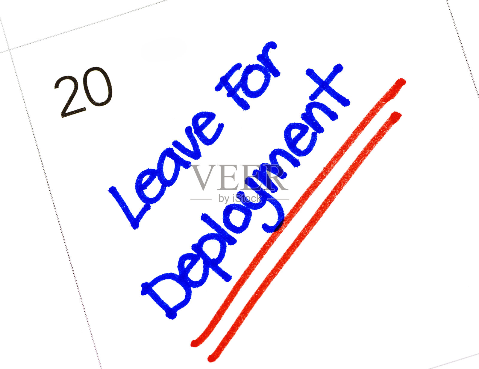 日历上的军事部署提醒照片摄影图片