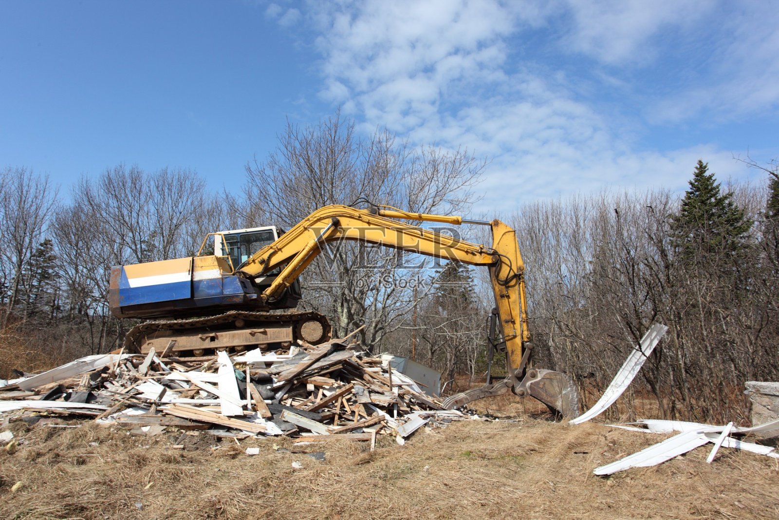 旧挖掘机照片摄影图片