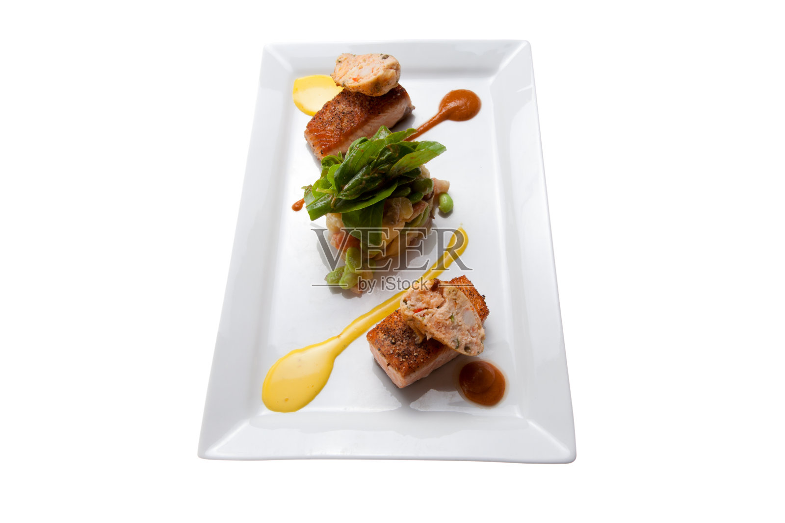 鲑鱼烤盘照片摄影图片